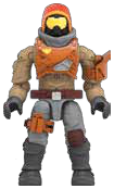 Figure, Destiny: Hunter Cryptid, tan torso with slate blue pants