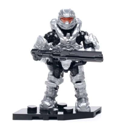 Figure, Halo: Spartan Recruit, Metallic Silver