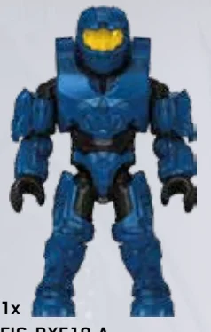 Figure, Halo: Spartan, Blue in Multicolored