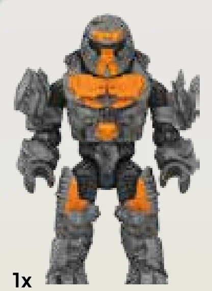 Figure, Halo: Covenant Brute with orange armor detail