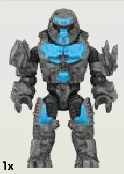 Figure, Halo: Covenant Brute with blue armor detail in Multicolored
