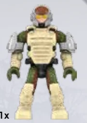 Figure, Halo: UNSC Marine, Green and Beige in Multicolored