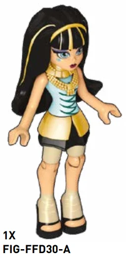 Figure, Monster High: Cleo de Nile, gold skirt, blue top