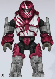 Figure, Halo: Brute, Metallic Red, Flat Armor