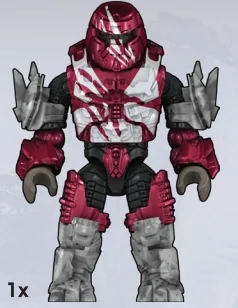 Figure, Halo: Brute, Metallic Red, Spike Armor in Multicolored