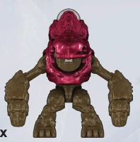 Figure, Halo: Grunt, Metallic Red Armor in Multicolored