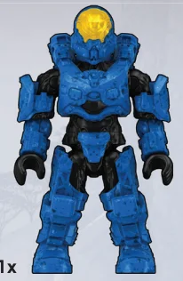 Figure, Halo: Spartan with Orange Visor, Blue in Multicolored