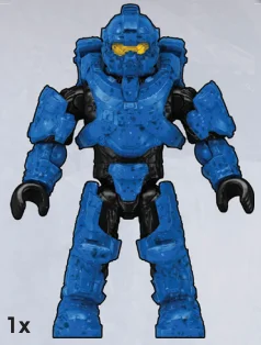 Figure, Halo: Spartan with Heavy Armor, Blue in Multicolored
