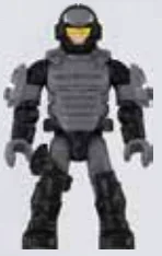 Figure, Halo: ONI Officer, Dark Gray in Multicolored