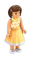 Figure, American Girl: Angela in yellow skirt & polka dot top