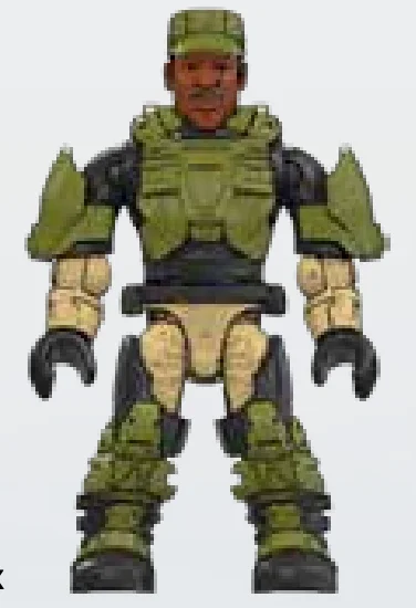 Figure, Halo: Sergeant Johnson in Multicolored