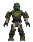 Figure, Halo: UNSC Pilot, white detail on arms and legs