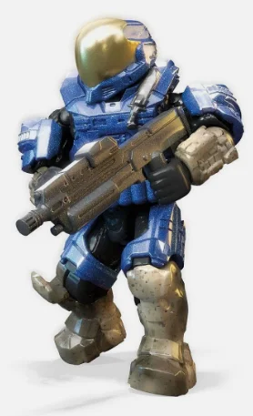 Figure, Halo: Spartan EVA, Blue in Multicolored
