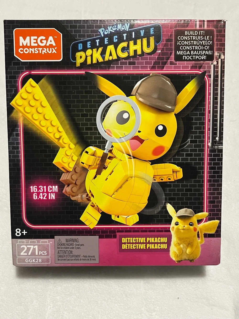 Original packaging for GGK28 Detective Pikachu