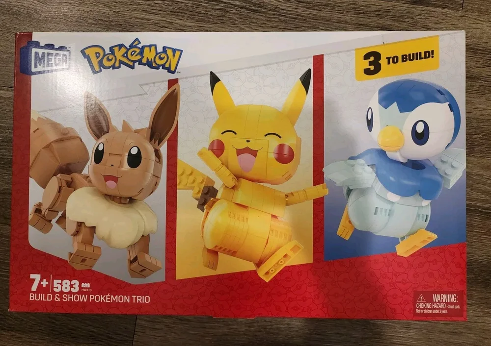 Original packaging for HNT94 Pokémon Build & Show Pokémon Trio