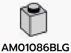 Brick 1 x 1 in Gray, Dull