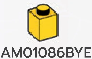 Brick 1 x 1 in Yellow, Lemon