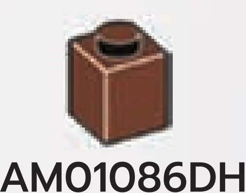 Brick 1 x 1 in Brown