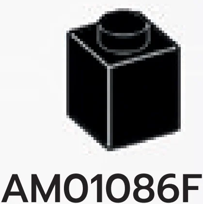 Brick 1 x 1 in Black