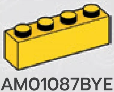Brick 1 x 4 in Yellow, Lemon