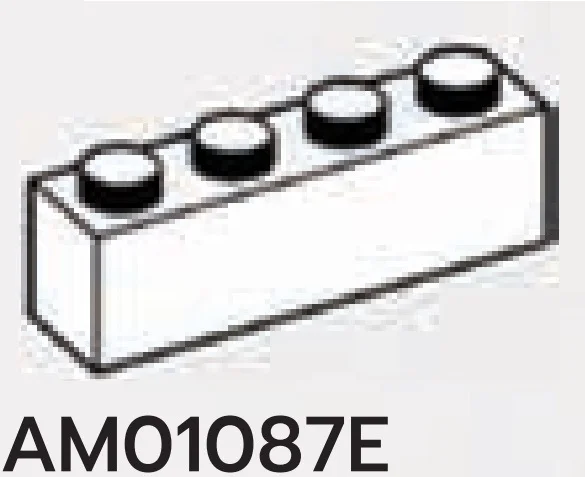 Brick 1 x 4 in White