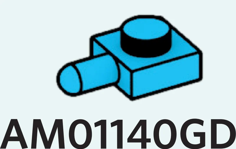 Plate Modified 1 x 1 with horizontal peg