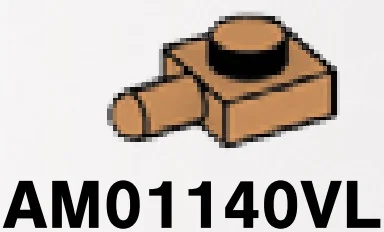 Plate Modified 1 x 1 with horizontal peg