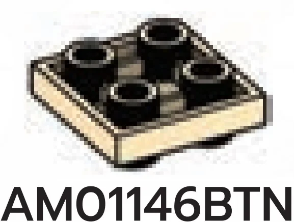 Plate 2 x 2 connector: male:male