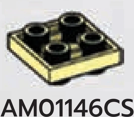 Plate 2 x 2 connector: male:male