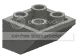 Slope brick 45 2 x 2 inverse in Gray, Cool Dark (Flake)