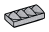 Tile 1 x 2 with ridges in Gray, Steel
