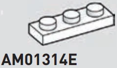 Plate 1 x 3 in White
