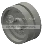 Wheel, Rim, Medium: grooved tread mount in Gray, Cool Dark (Flake)