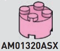 Brick 2 x 2 Round in Pink, Rose