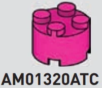 Brick 2 x 2 Round in Pink, Barbie
