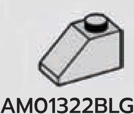 Slope brick 45 1 x 2 in Gray, Dull