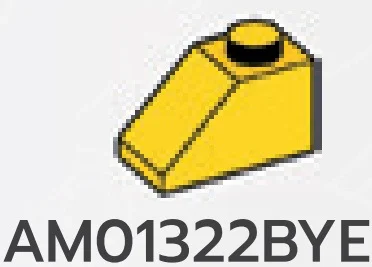 Slope brick 45 1 x 2 in Yellow, Lemon