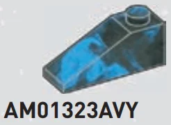 Slope 33 1 x 3 Stud on Top in Blue/Black, Marbled