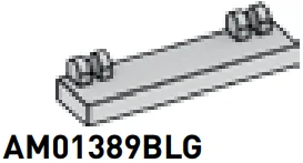 Hinge tile 1 x 4 base in Gray, Dull