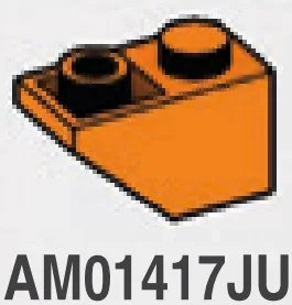 Slope brick 45 1 x 2 inverse in Orange, Smoky