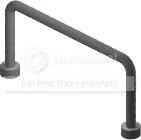 Bar 1 x 3 x 8 in Black