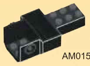 Brick 2 x 3 with locking attachment points for robot jaw