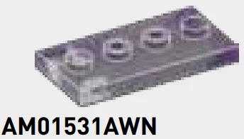 Plate 2 x 4 with 4 studs in Dark Gray/Purple, Marbled