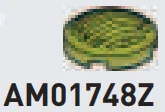 Tile 2 x 2 round grill in Green (Translucent)
