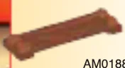 Plate 2 x 6 wood plank in Brown, Milk Chocolate