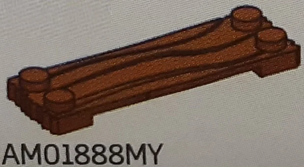 Plate 2 x 6 wood plank in Brown, Milk Chocolate