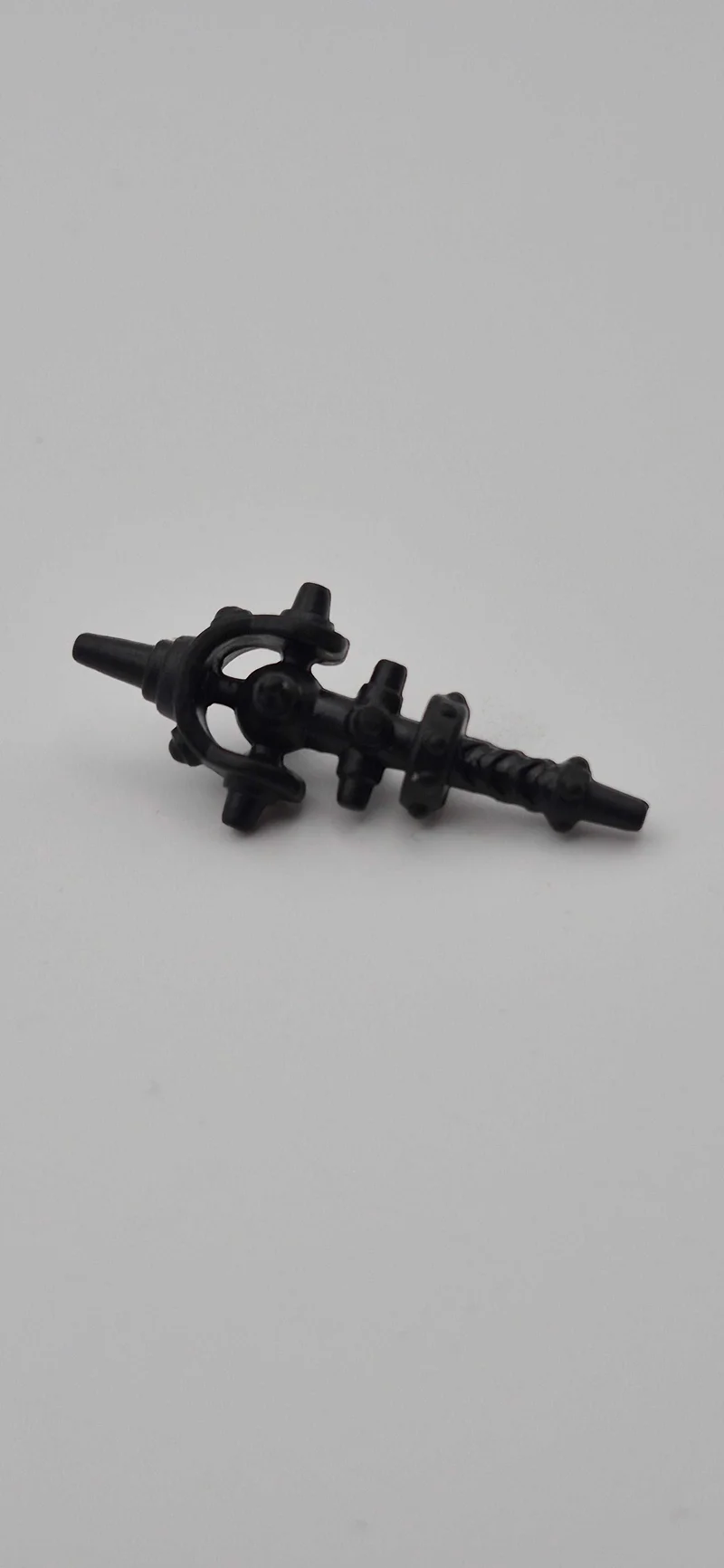 Weapon, Melee: Small Spear Mace, flanged with butt-spike in Black