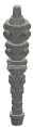 Weapon, Melee: mace, heavy spiked type 01 in Brown
