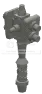 Weapon, Melee: warhammer, two-headed with spikes in Black