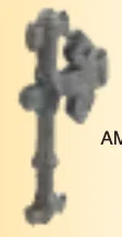 Weapon, Melee: axe, single head with blades at ends of shaft